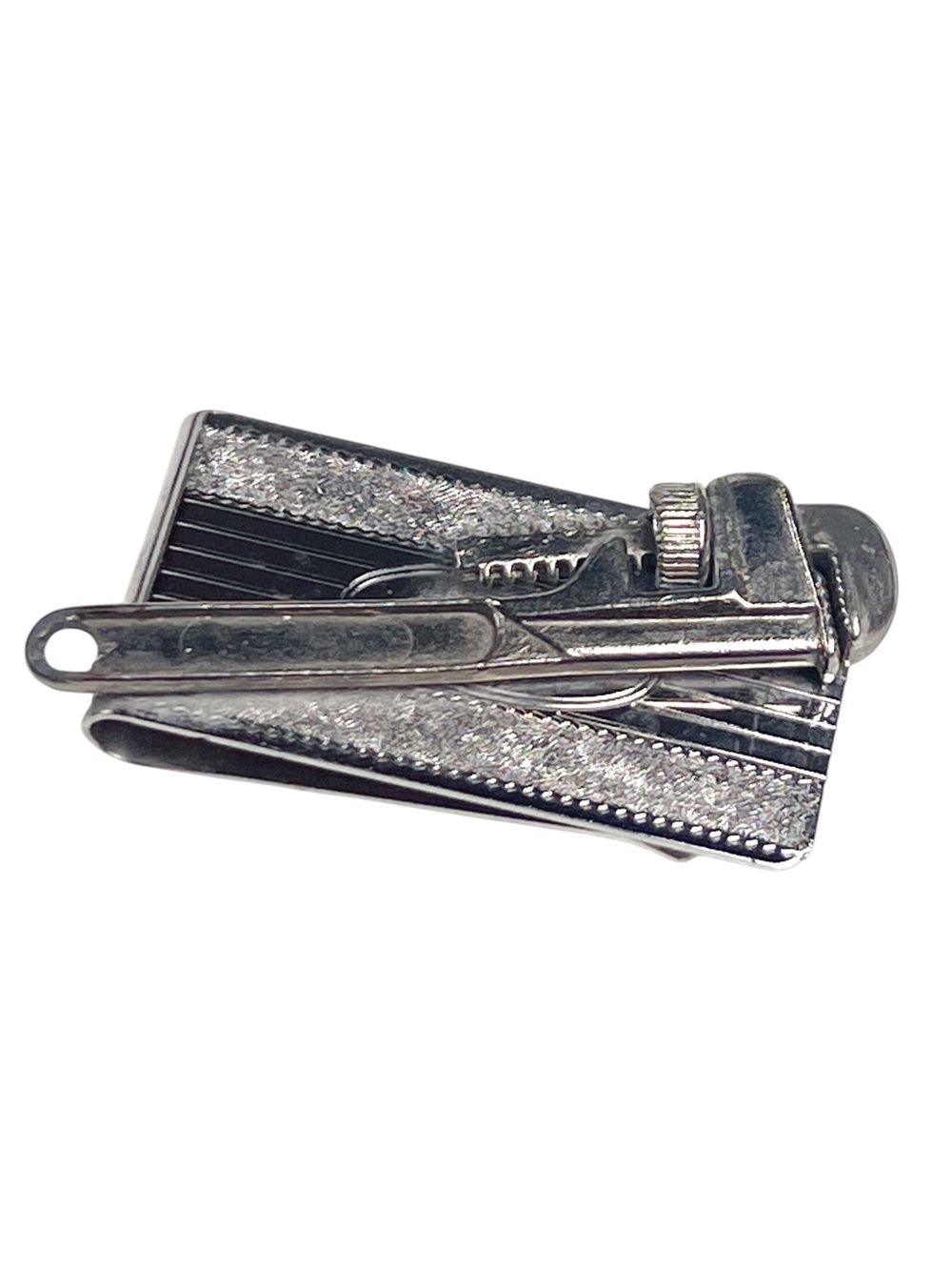 Vintage Pipe Wrench Silver Tone Money Clip Plumber Handyman Construction - Picture 3 of 7
